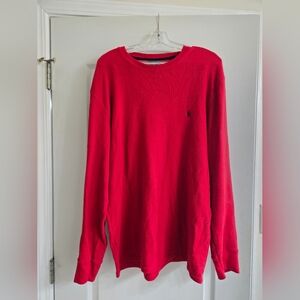 Polo by Ralph Lauren Vibrant Red Crewneck Longsleeve Shirt SIZE XL
